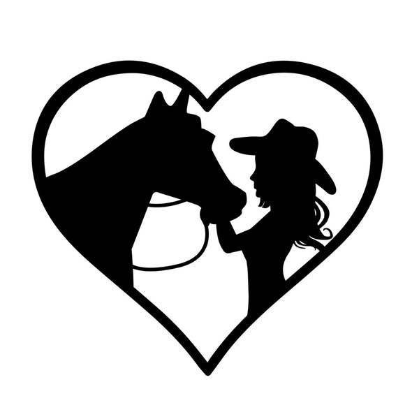 Cowgirl Vinyl Decal, Horse Sticker, Horse Car decal, Cowgirl Truck Decal, Horse Laptop Decal, Cowgirl Decal, Country Girl Decal, Handmade