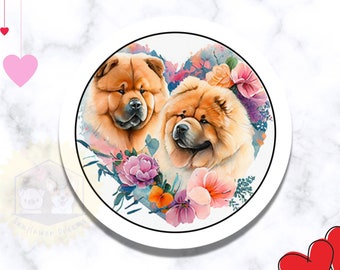 Valentine Chow Chow Stickers, Chow Chow Mail Sticker, Chow Chow Card Sticker, Cute Chow Chow Stickers, Dog Stickers, Chow Chow Mom Gift