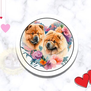 Valentine Chow Chow Stickers, Chow Chow Mail Sticker, Chow Chow Card Sticker, Cute Chow Chow Stickers, Dog Stickers, Chow Chow Mom Gift