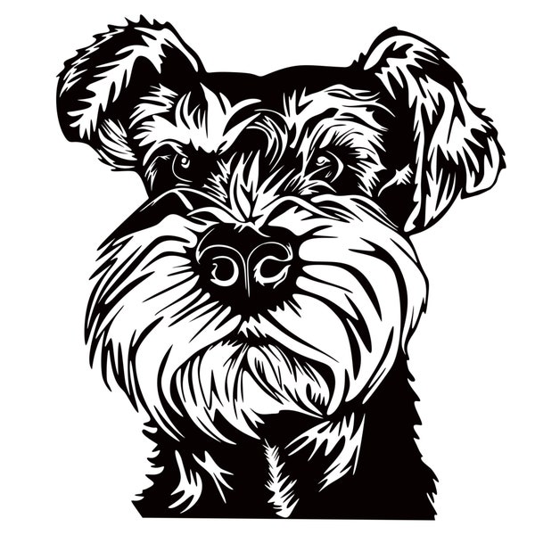 Schnauzer Vinyl Decal, Mini Schnauzer Decal, Truck Window Decal, Vinyl Car Decal, Schnauzer Sticker, Gift For Schnauzer Lover, Handmade