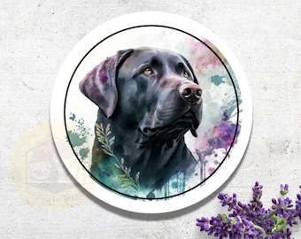 Labrador Stickers, Dog Mail Stickers, Handmade Labels, 1.5"
