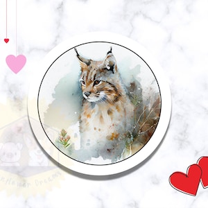 Bobcat Stickers, Bobcat Mail Stickers, Bobcat Card Stickers, Bobcat Card Labels, Bobcat Lover Gift, Animal Stickers, Cute Bobcat Stickers