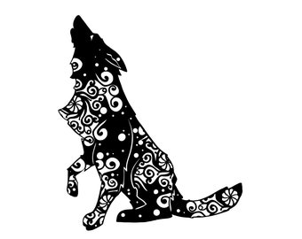 Wolf Mandala Decal: Vinyl Car, Truck, Window Sticker