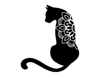 Cat Mandala Vinyl Decal: Car, Truck, Tumbler Sticker