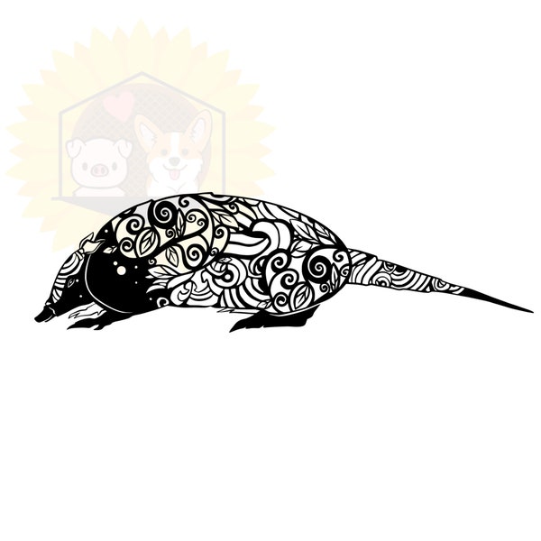 Armadillo Vinyl Decal, Armadillo Lover Gift, Armadillo Decal, Armadillo Sticker, Armadillo Tumbler Decal, Animal Decal