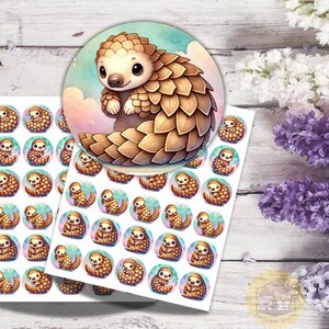 Pangolin Stickers, Pangolin Mail Stickers, Animal Card Stickers, Chibi Pangolin Stickers, Pangolin Lover Gift, Cute Stationary Stickers