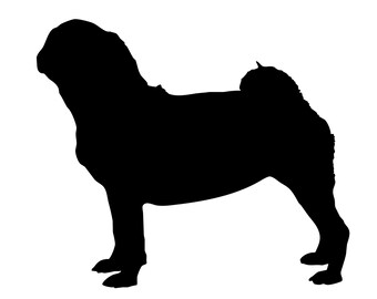 Pug Vinyl Decal: Waterproof Dog Sticker for Tumblers, Cars
