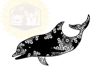 Dolphin Vinyl Decal, Dolphin Lover Gift, Dolphin Decal, Dolphin Sticker, Dolphin Tumbler Decal, Truck Window Decal, Car Window Decal