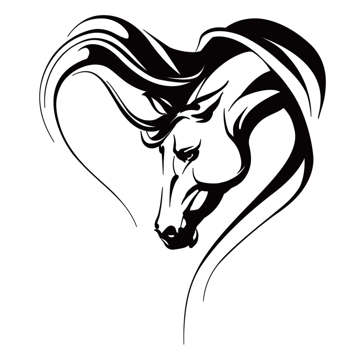 Horse Vinyl Decal Horse Sticker Horse Car Decal Gift Idea Etsy