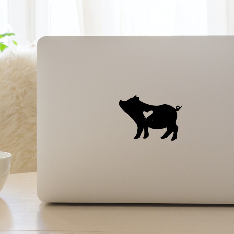 Pig Vinyl Decal Pig Car Decal Pig Sticker Pig Lover Gift Etsy