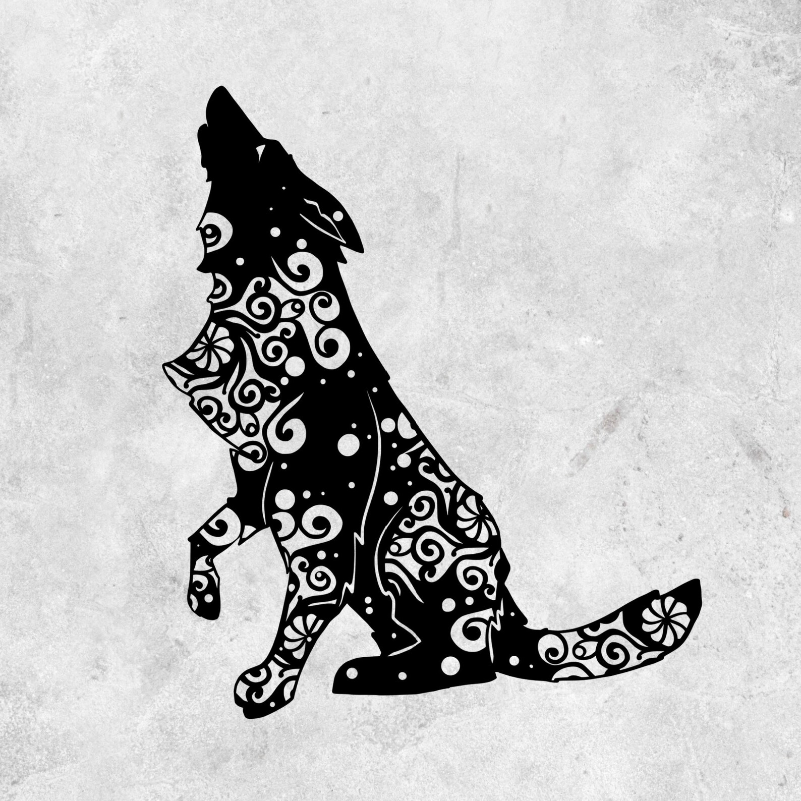 Wolf Decal Wolf Mandala Decal Wolf Sticker Truck Window Etsy