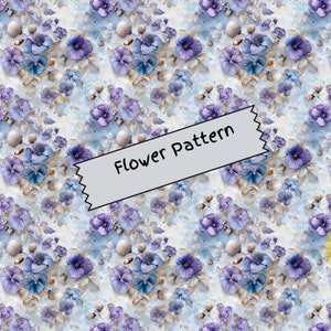 Lila Blumenmuster, Blumen-Digitales Papier, Blumen-Digital Kunst, Karten-Herstellung, Blumenmuster, Blumen-Tapete, Schrott-Buchung