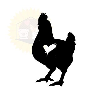 Chicken Decal, Chicken Sticker, Chicken Car Decal, Bird Sticker, Animal Sticker, Hen Sticker
