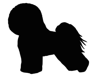 Bichon Frise Decal: Dog Silhouette Sticker for Laptop, Car, Window