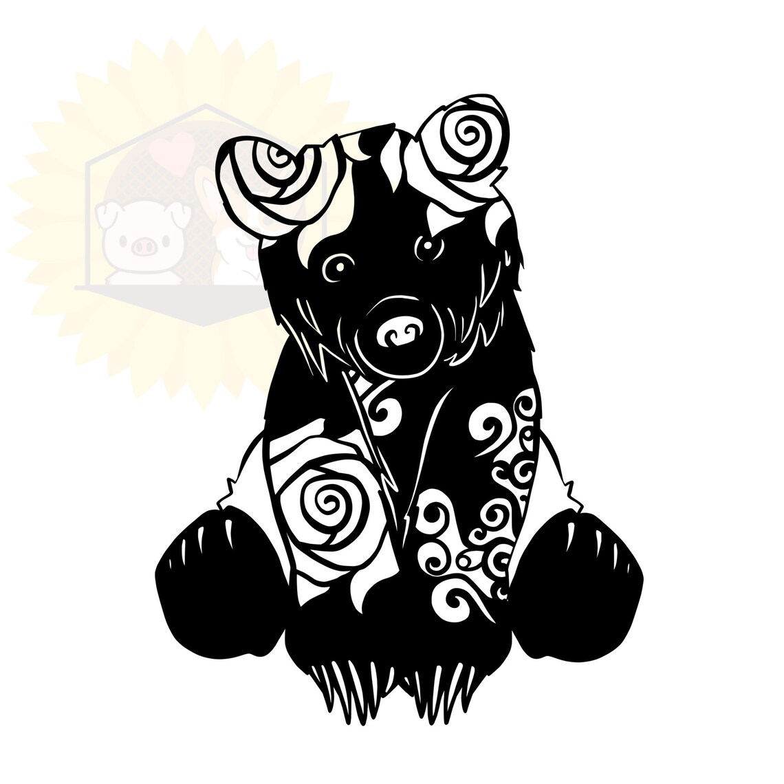 Bear Vinyl Decal Bear Lover Gift Bear Decal Bear Sticker Etsy