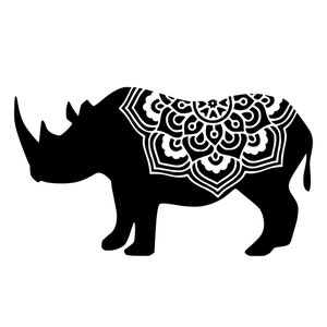 Rhino Vinyl Decal, Rhino Decal, Rhino Lover Gift, Rhino Sticker, Rhino Tumbler Decal, Truck Window Decal, Car Window Decal, Handmade