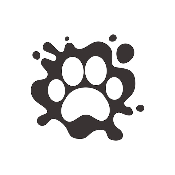Paw Print Vinyl Decal Paw Print Sticker Tumbler Decal Dog Etsy