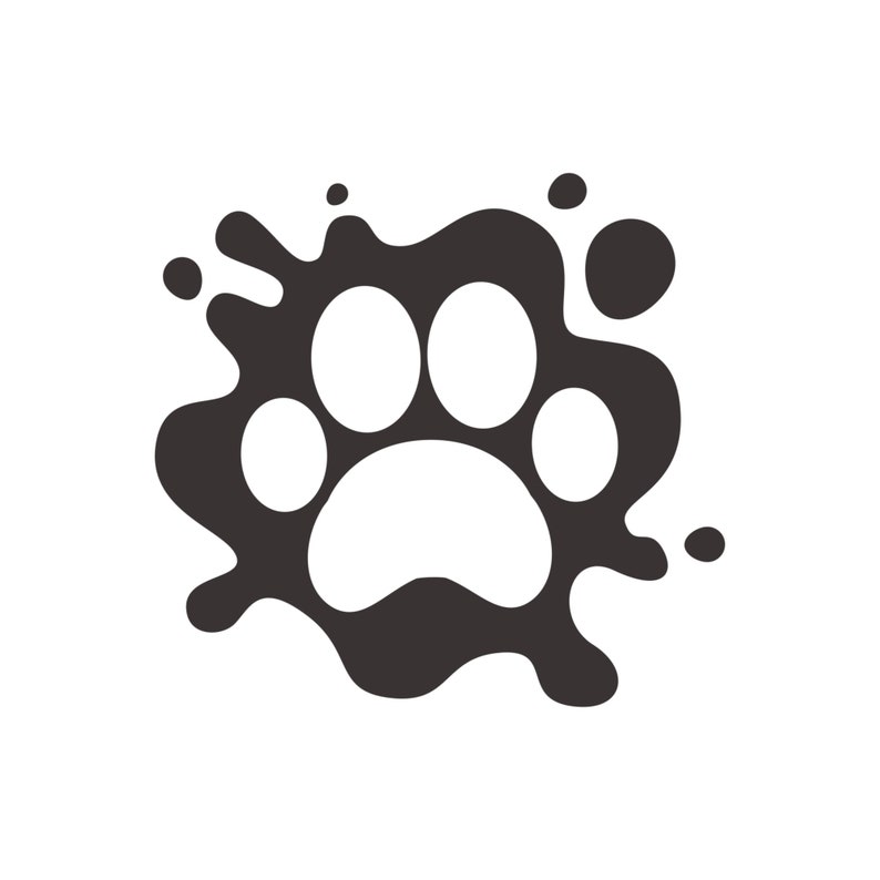 Paw Print Vinyl Decal Paw Print Sticker Tumbler Decal Dog Etsy