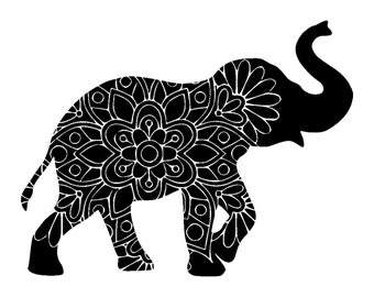 Indian Elephant Vinyl Decal Elephant Decal MacBook Decal - Etsy