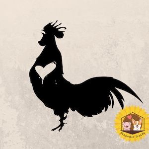 Rooster Decal, Rooster Vinyl Decal, Rooster Sticker, Rooster Gift, Chicken Sticker, Rooster Window Decal, Truck Window Decal, Handmade