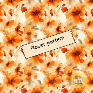 Padrão de flor de laranjeira, padrão digital de flores, papel digital de flores, arte em cartão, padrão floral, criação de cartões, scrapbooking