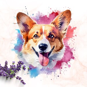 Aquarel Corgi-illustratie, Corgi-illustratie, Corgi png, dierlijke kunst, transparante Corgi png, Corgi-mokontwerp, Corgi T-shirtontwerp