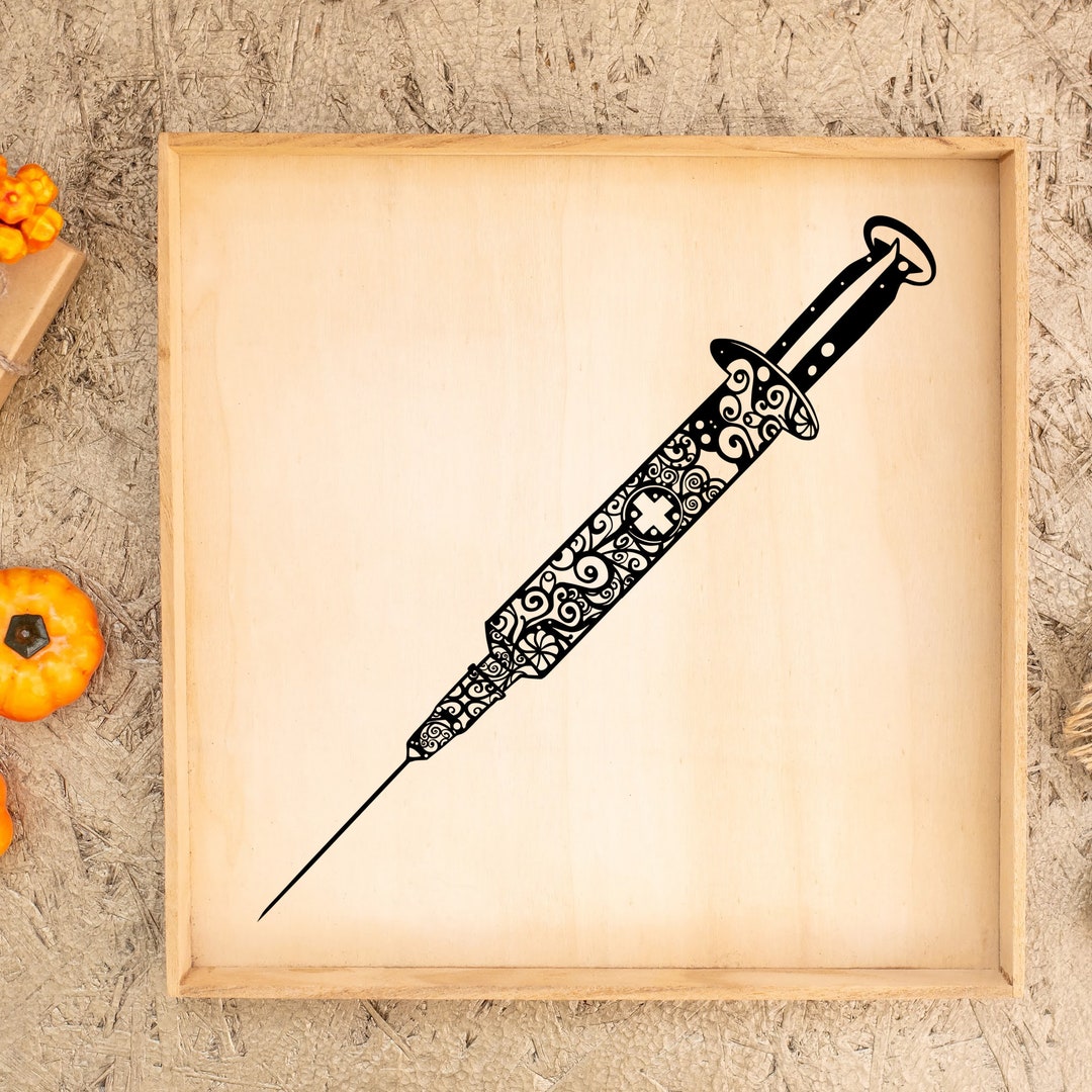 Medical Syringe Decal Syringe Sticker Syringe Mandala Decal Etsy