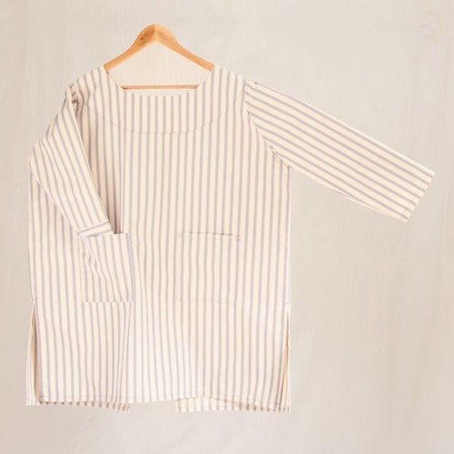 Cotton Ticking Smock 'Alula’ shops