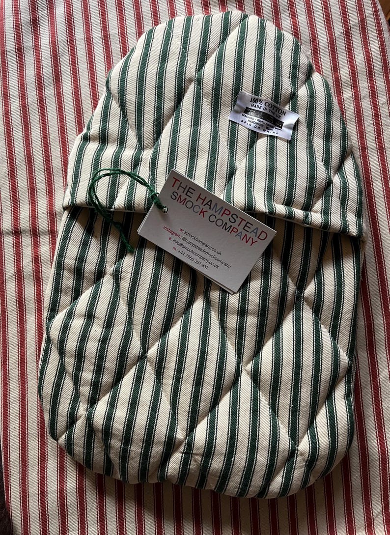 Capa acolchoada em algodão pré-encolhido para garrafa de água quente com garrafa de borracha de 2 litros. Racing Green