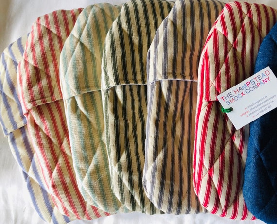 Quilted Pre Shrunk Cotton Ticking Hot Water Bottle Cover with 2ltr Rubber Bottle