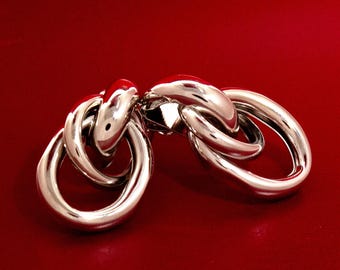 Silver Chunky Hoops Silver Studs Chunky Hoop Earrings Small Silver Hoops Statement Earrings Birthday Gift For Her Gold Filled Chunky Earring