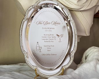 CUSTOM Signature Drink Sign Personalized Engraved Bar Menu
