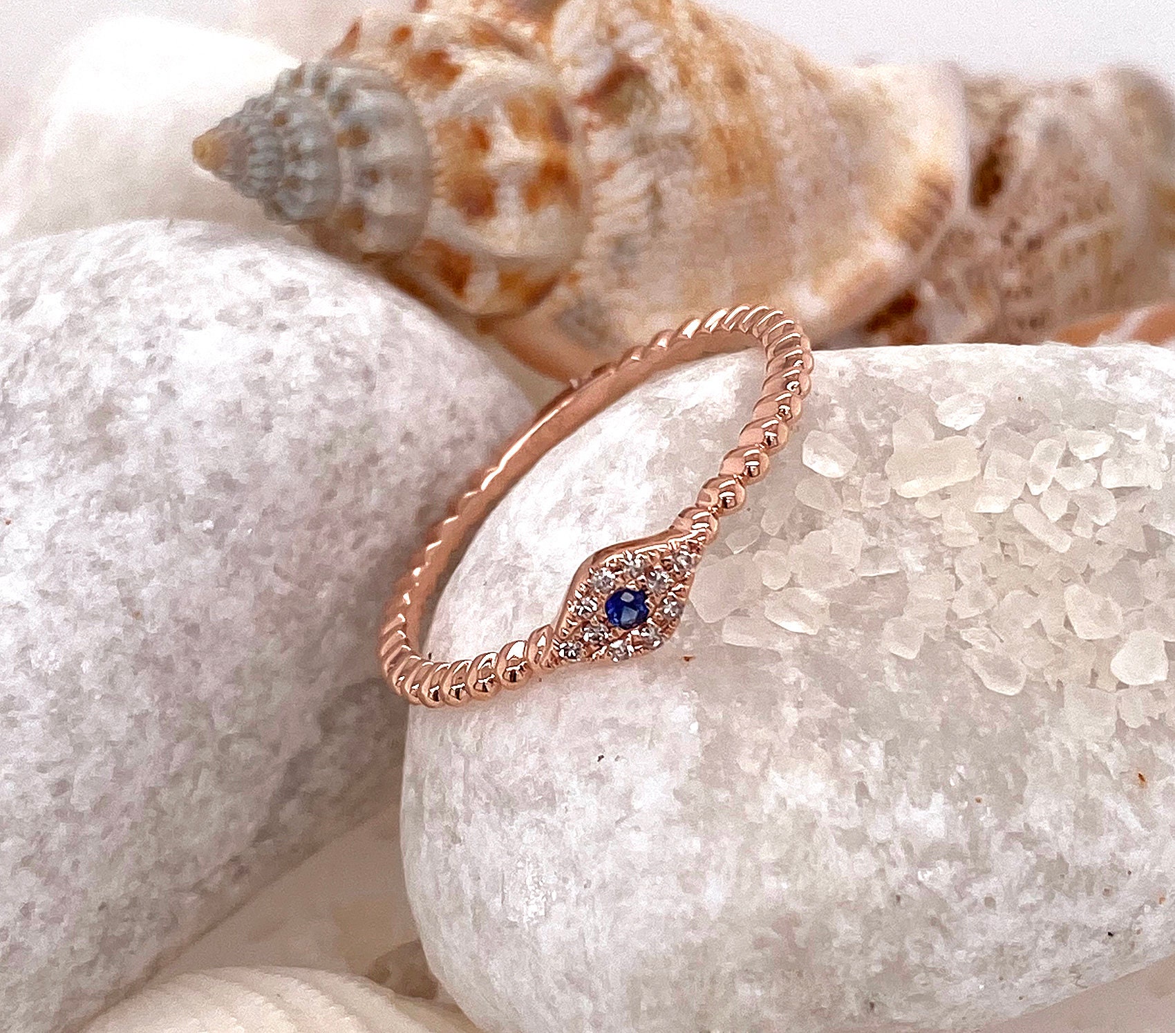 Details about 14k rose gold over natural emerald diamond lucky evil eye protection ring Details about 14k rose gold over natural emerald diamond lucky evil eye protection ring