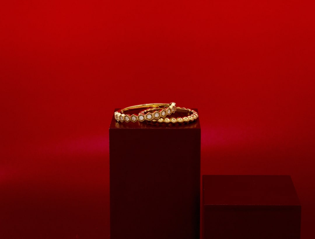 Ring Stack Set 14k Diamond Stacking Ring Bee Ring 14k Gold Ball Ring ...