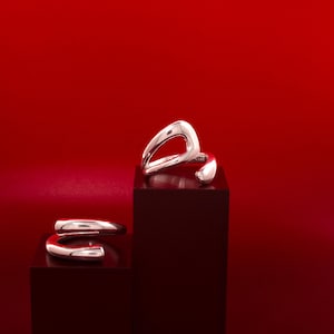 Chunky Silver Ring Set
