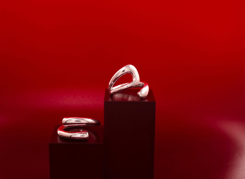 Chunky Silver Ring Set