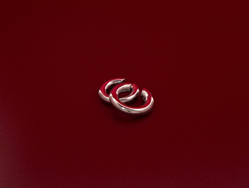 Thick Silver Earring