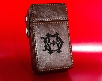 Fathers Day Gift Leather Mens Gift Custom Monogram Gift Engraved Cigarette Case Boyfriend Gift Birthday Gift For Him Personalized Case