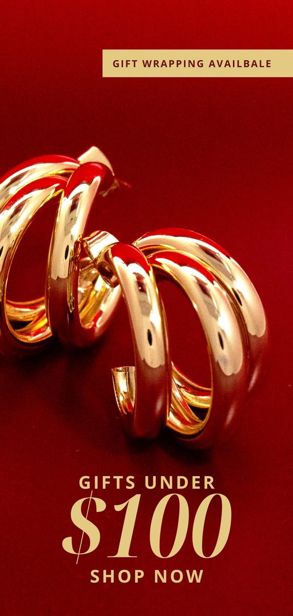 Pendientes Gruesos Para Mujer, Aretes De Aro De Oro Grueso, Aretes De Gota De Agua Para Regalo De Navidad Ygjytge Oro | Bodega Aurrera En Línea