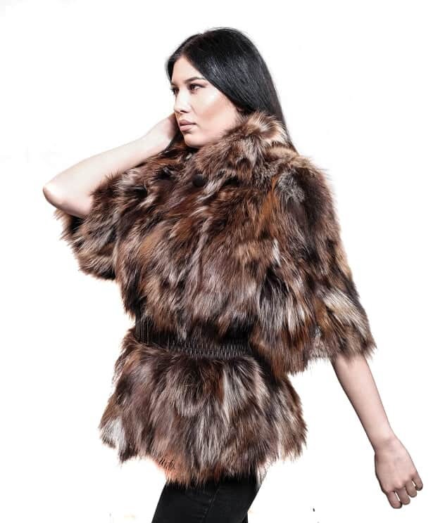 Matildo Real Fox Fur Vest with 2/4 sleeves
