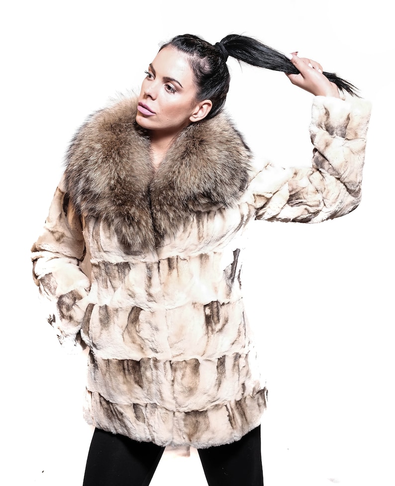 Iceberg Real Fox Fur Jacket Etsy