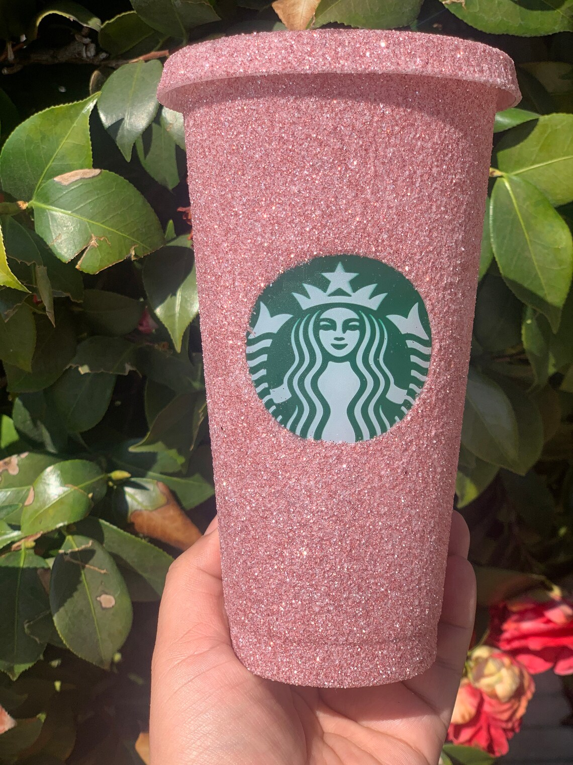 Rose Gold Starbucks cup light rose gold customized reusable Etsy