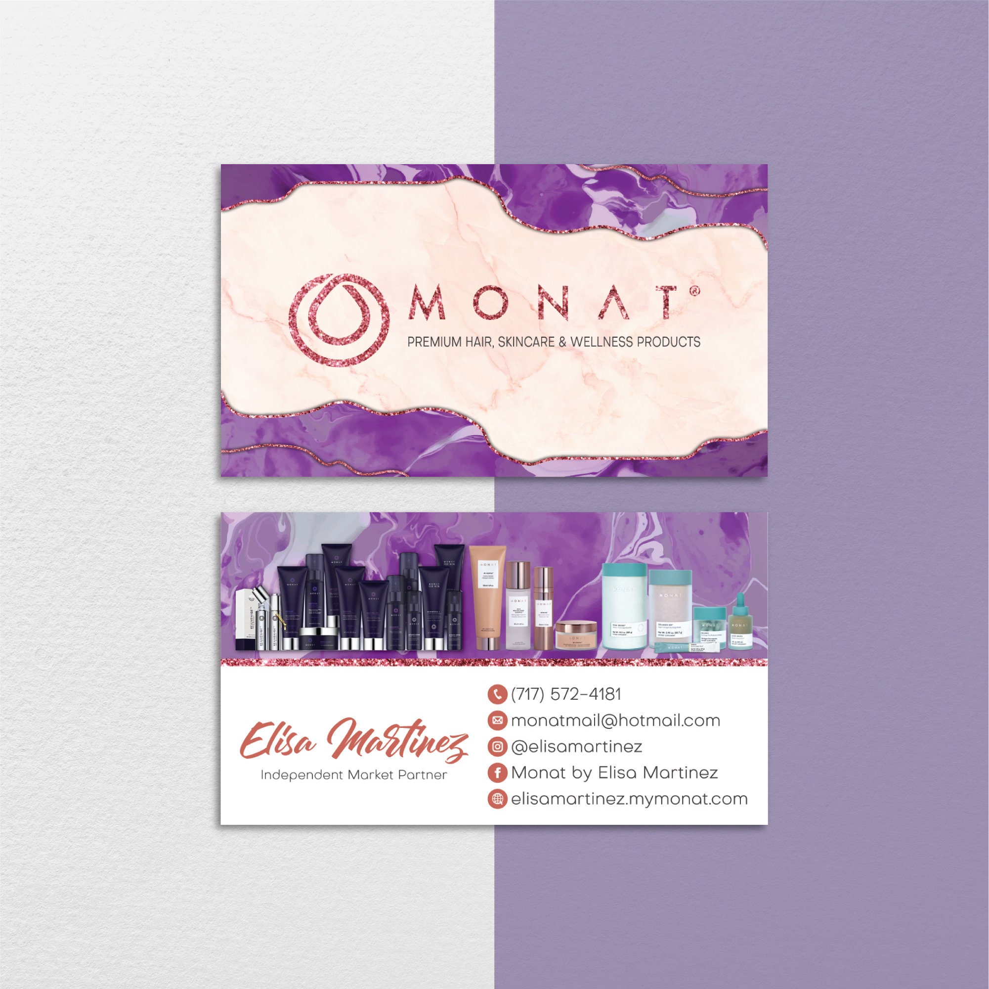 Monat Hair Care Business Cards Personalized Monat Business - Etsy Ireland