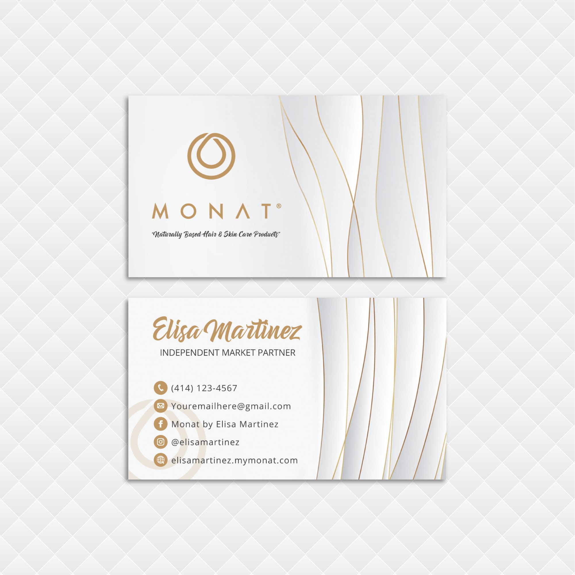Personalized Monat Business Cards Premium Monat Business - Etsy