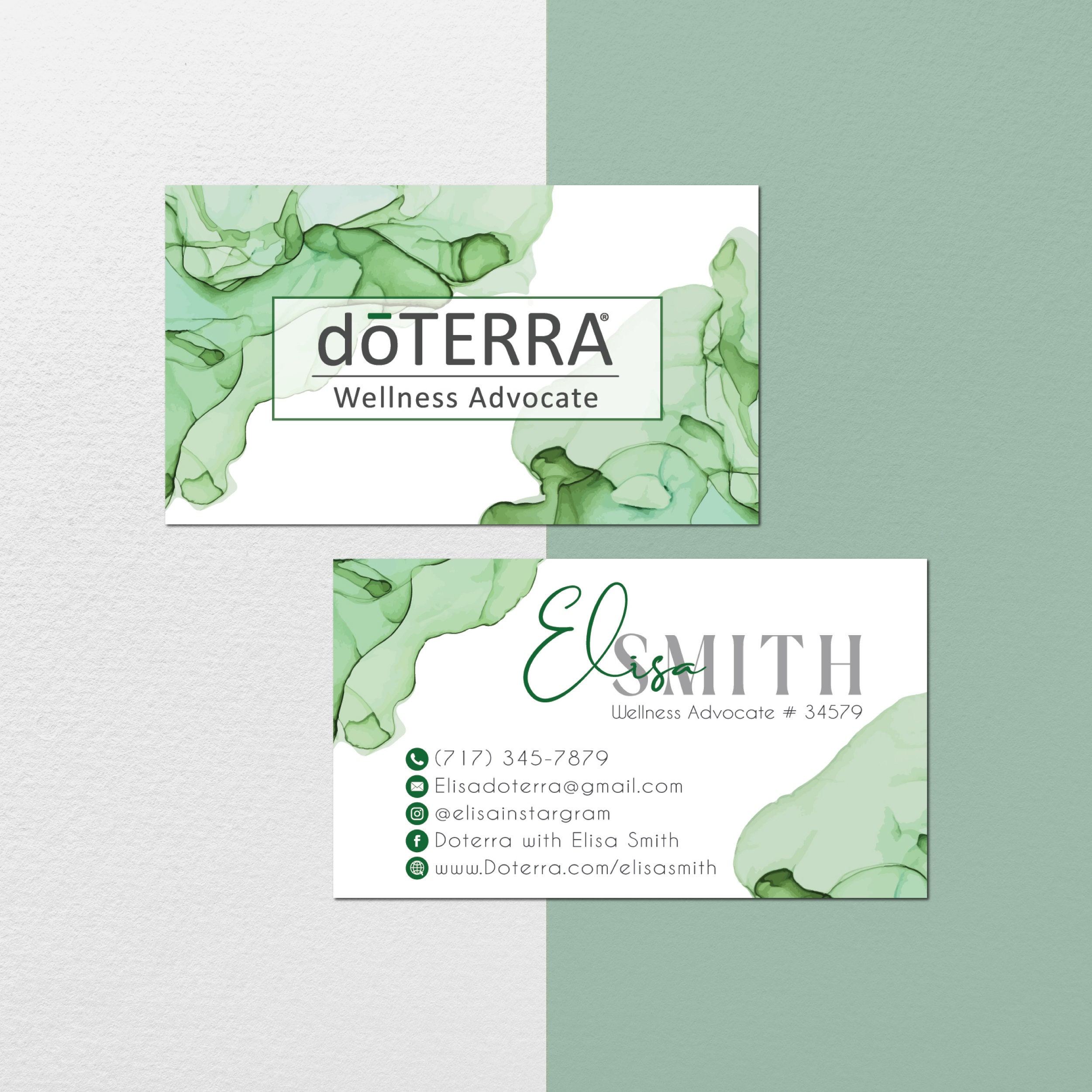 Personalized Doterra Business Cards doTERRA Business Cards Etsy