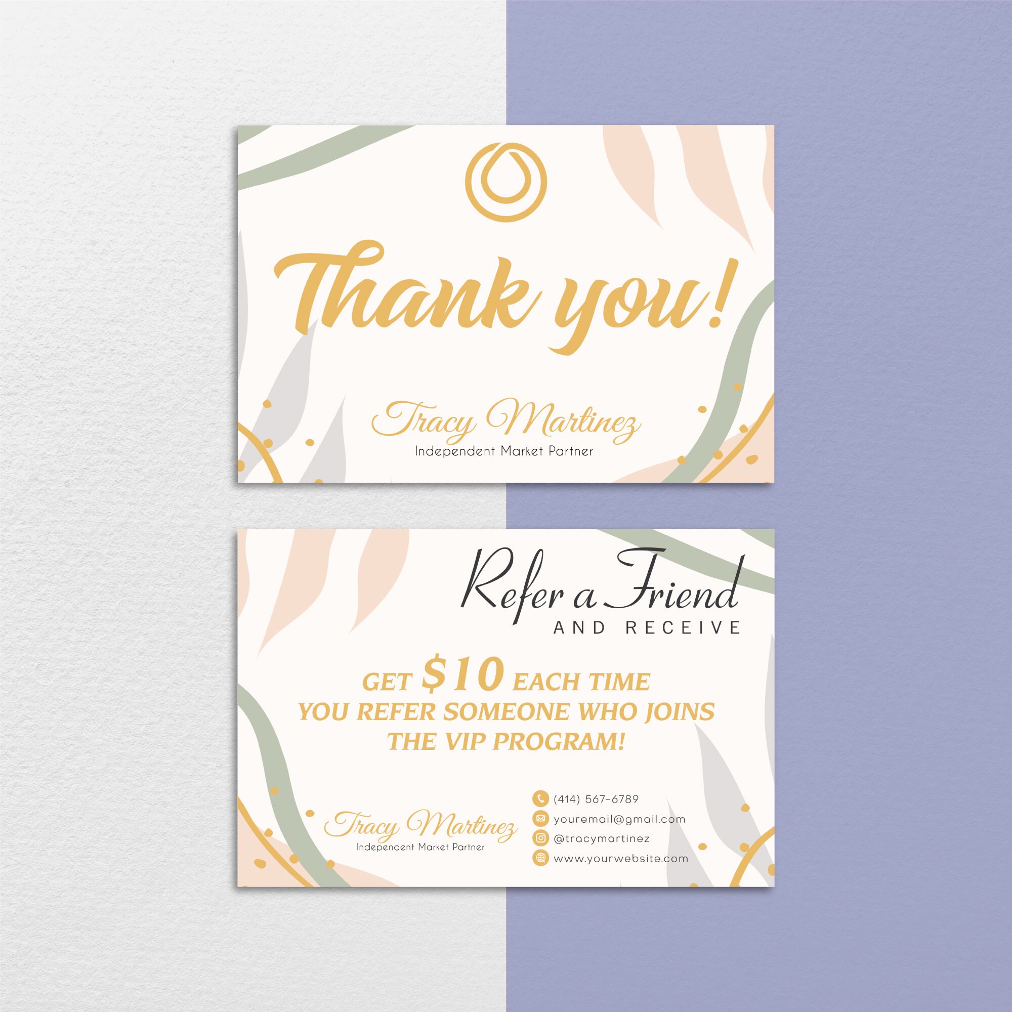 Monat Thank You Card Watercolor Monat Refer a Friend Card - Etsy