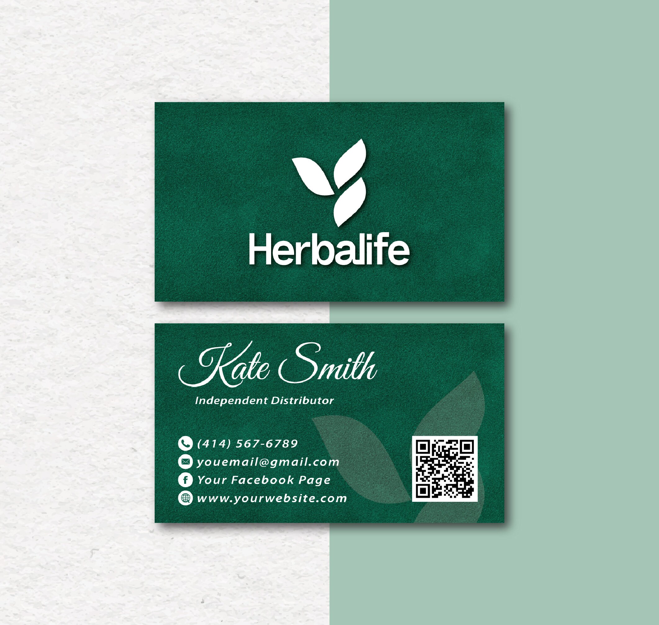 Premium Herbalife Business Cards Printable Herbalife Cards Etsy