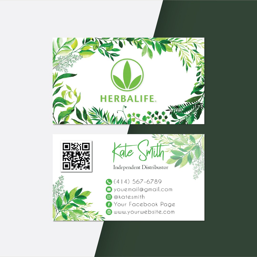 Herbalife Biglietto da visita QR Code Carte Herbalife Etsy Italia