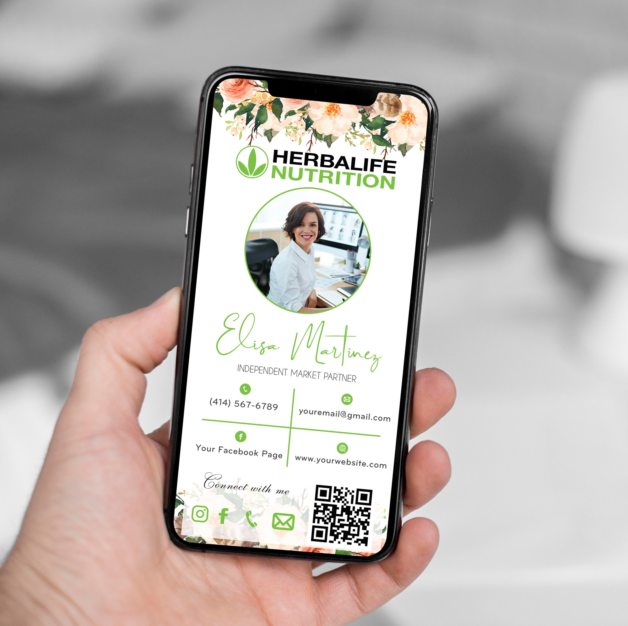 Digital Herbalife Business Ecard Personalized Herbalife Etsy