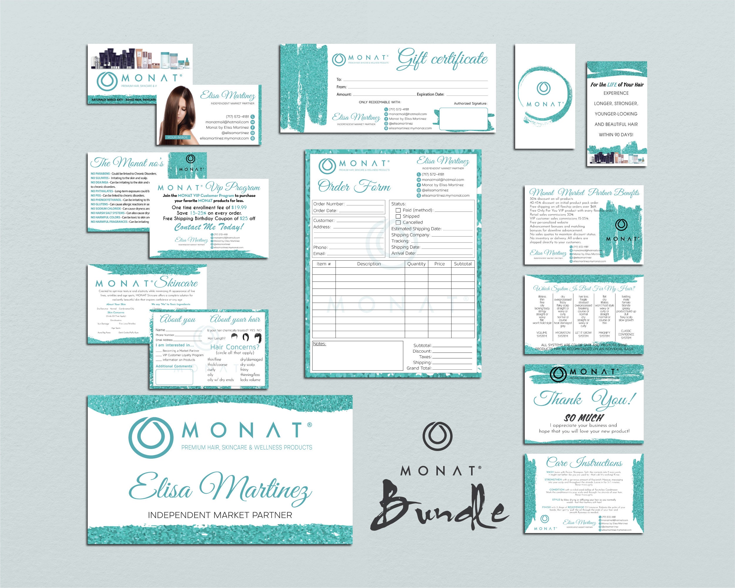 Monat Marketing Package Monat Business Cards Personalized - Etsy